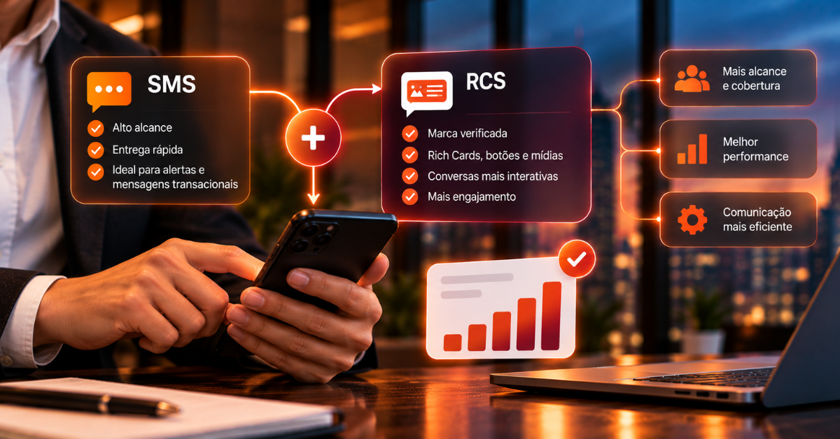 Estratégia híbrida SMS + RCS: alcance, fallback e performance para empresas